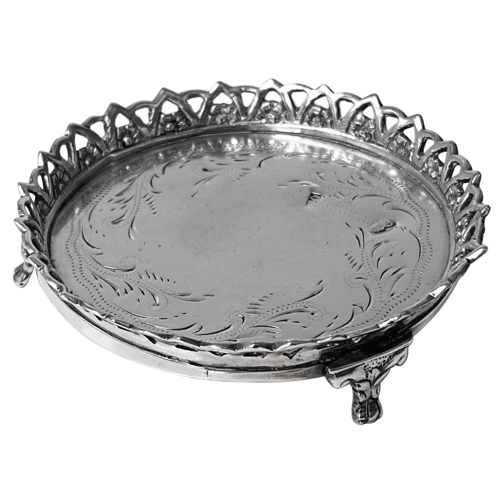 18. Jahrhundert Continental Silber Untersetzer Évora Portugal C.1780. im Angebot