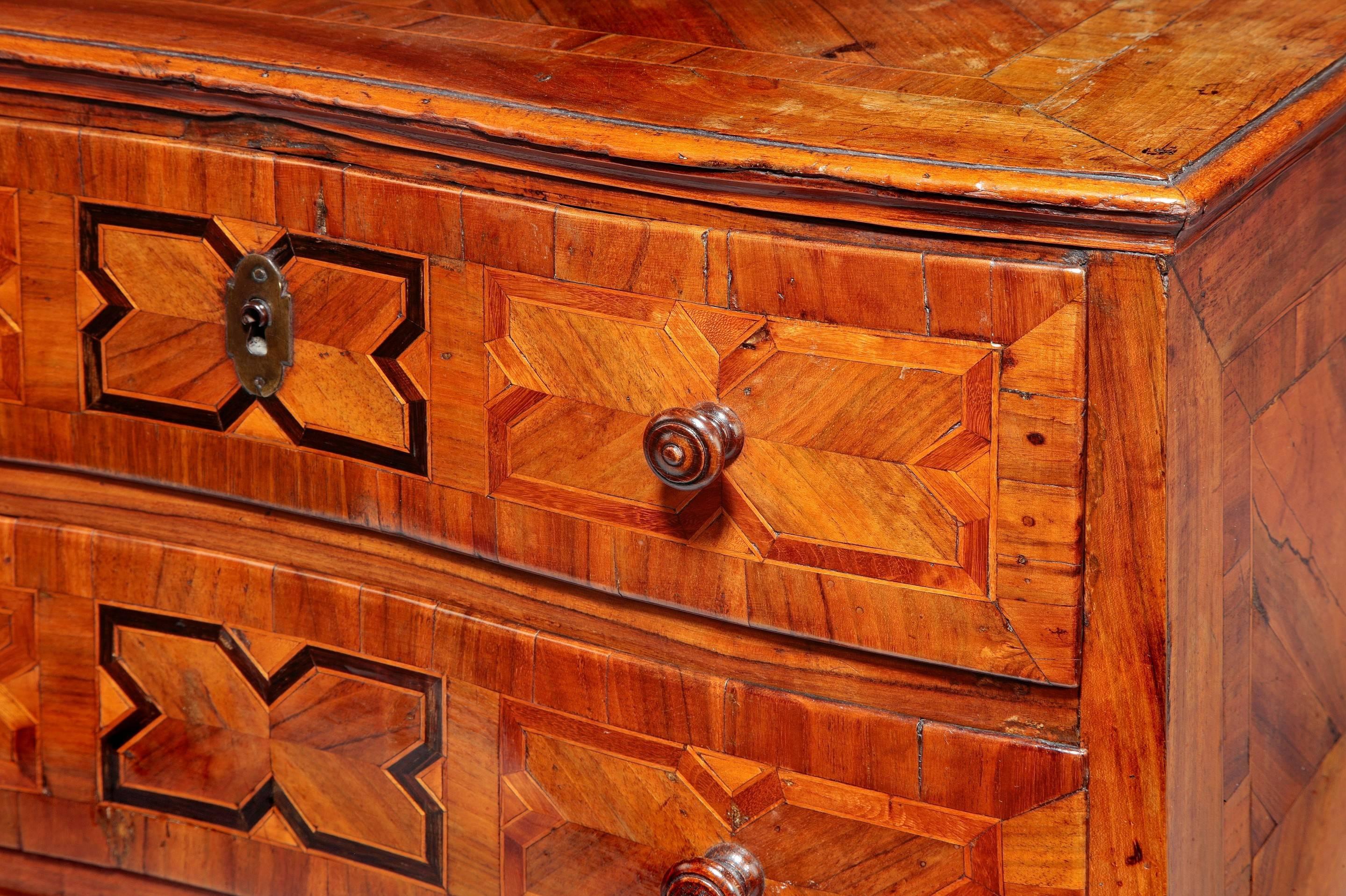 English 18th Century Continental Table Chest of Drawers For Sale