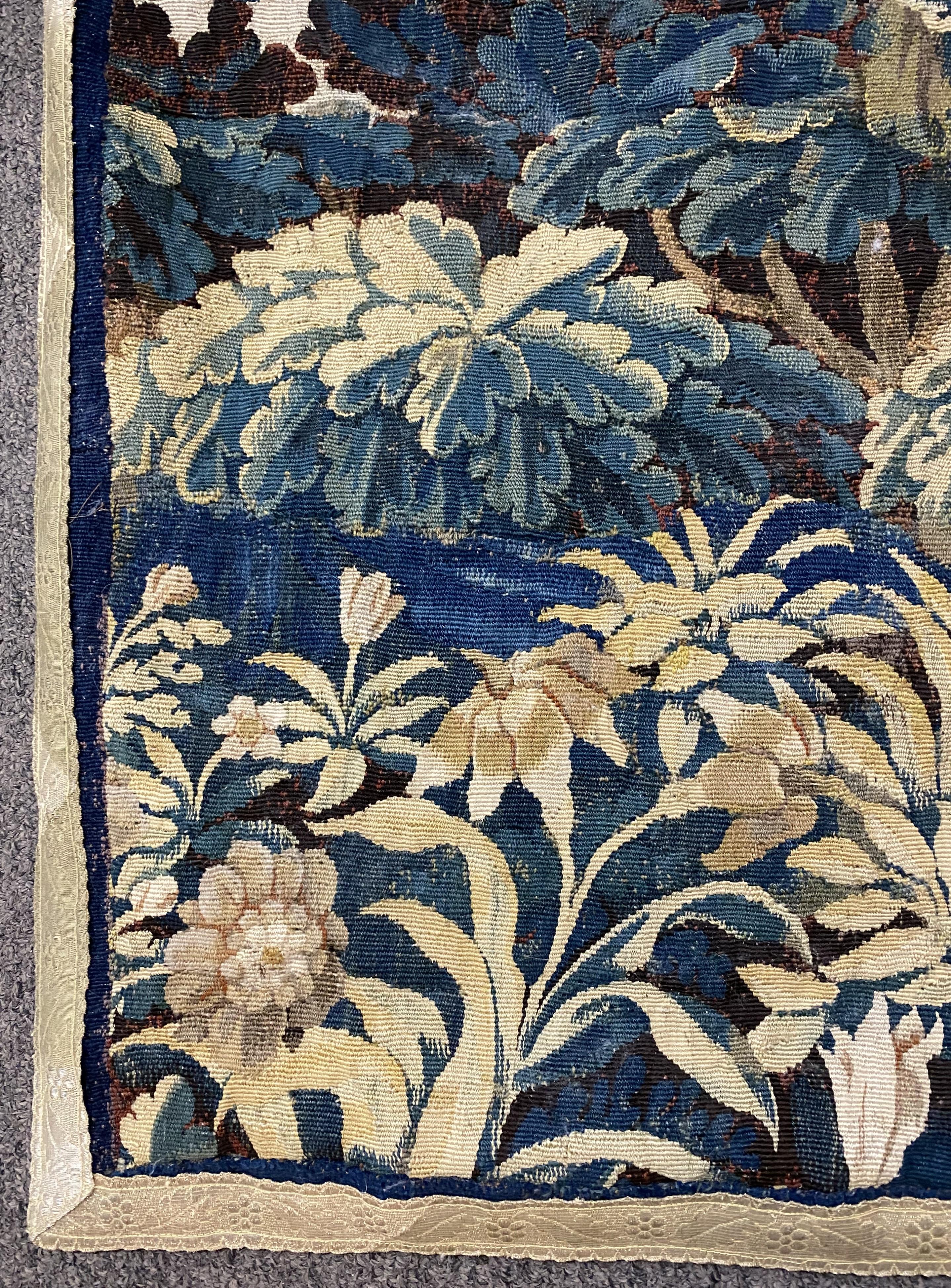 18th Century and Earlier 18th Century Continental Tapestry Fragment with Putti or Angels and Cartouche For Sale