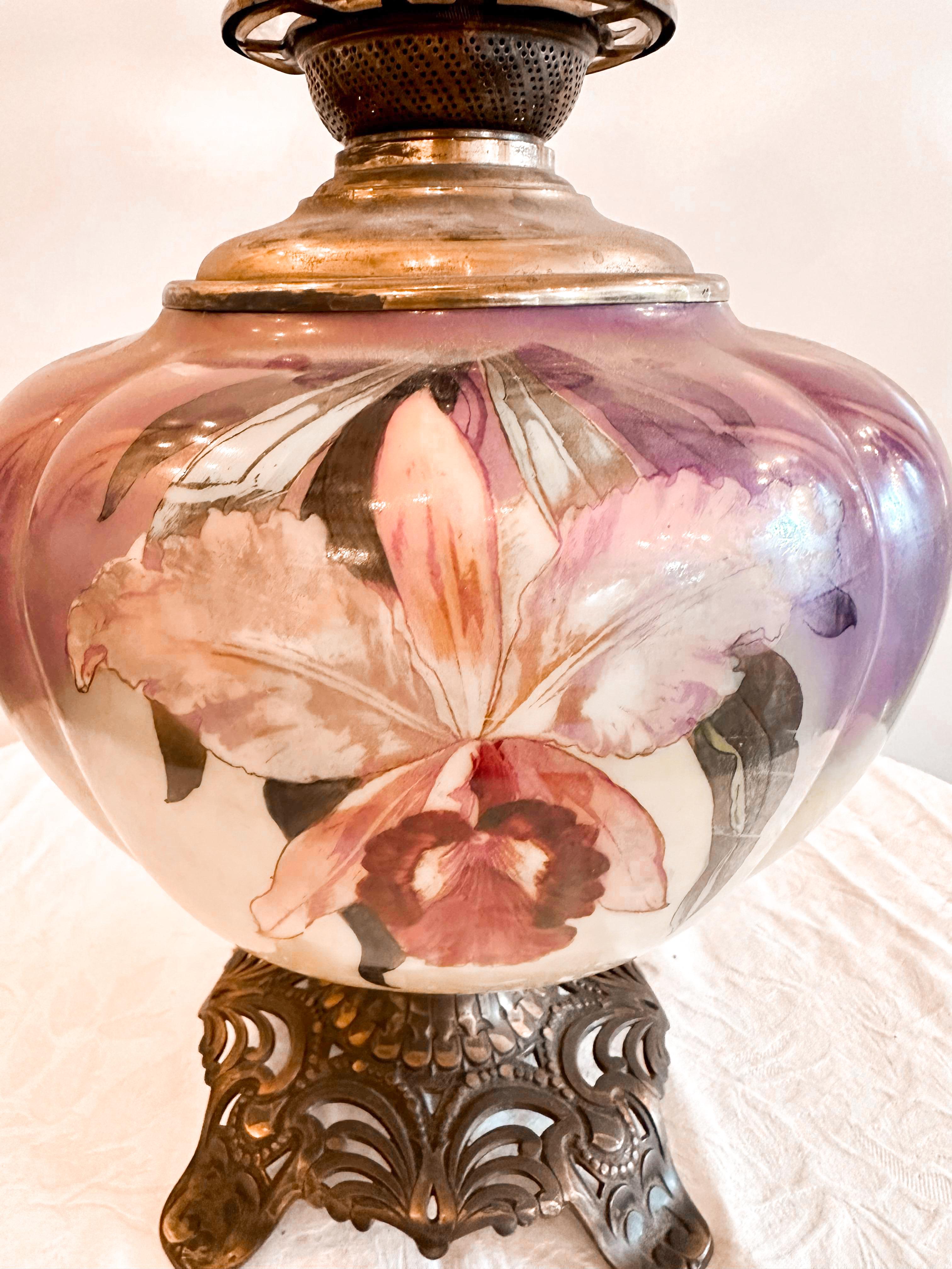 Lampe à huile transformée du 18e siècle Bon état - En vente à Marshville, NC