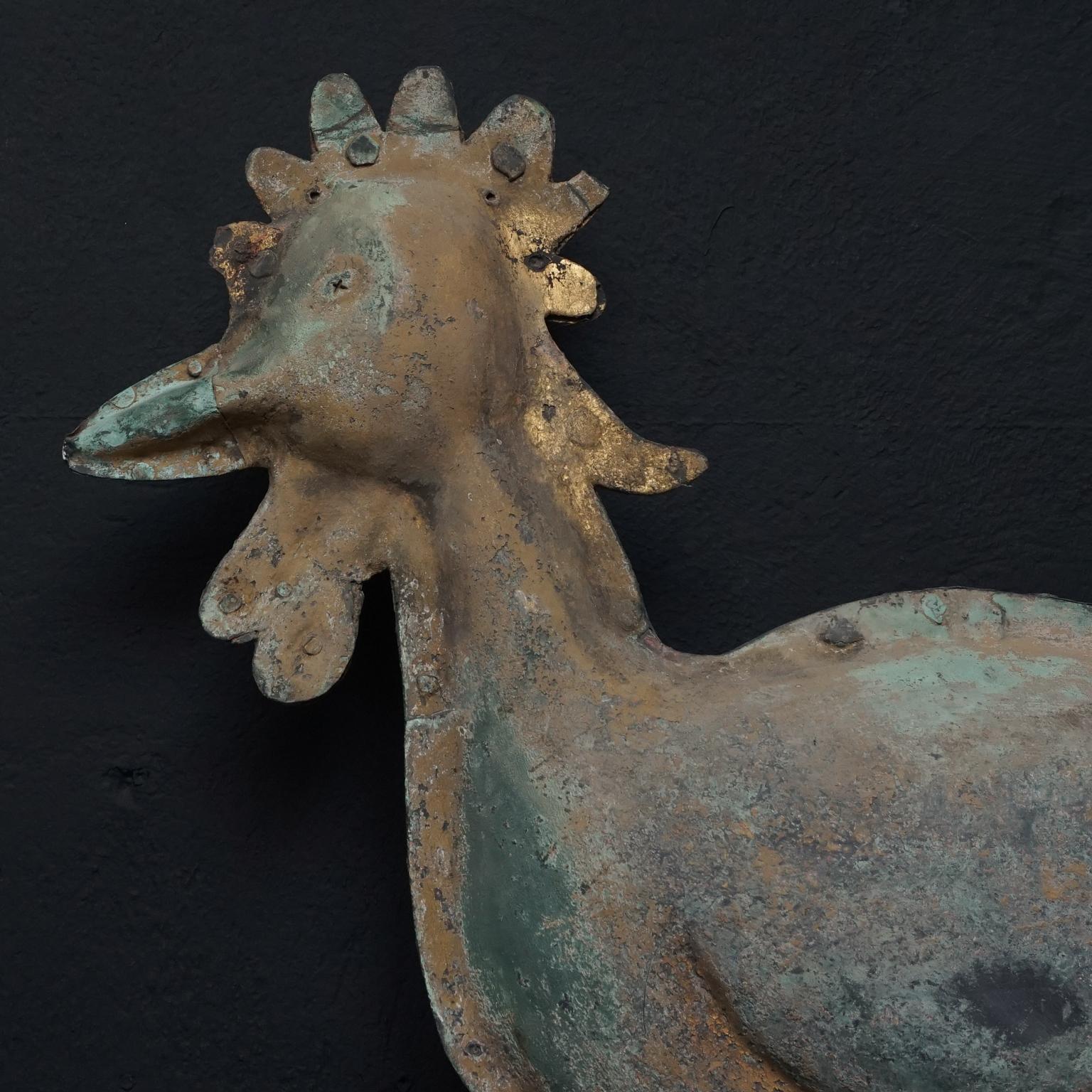 18th Century and Earlier 18th Century Copper and Brass Weathercock or Weathervane