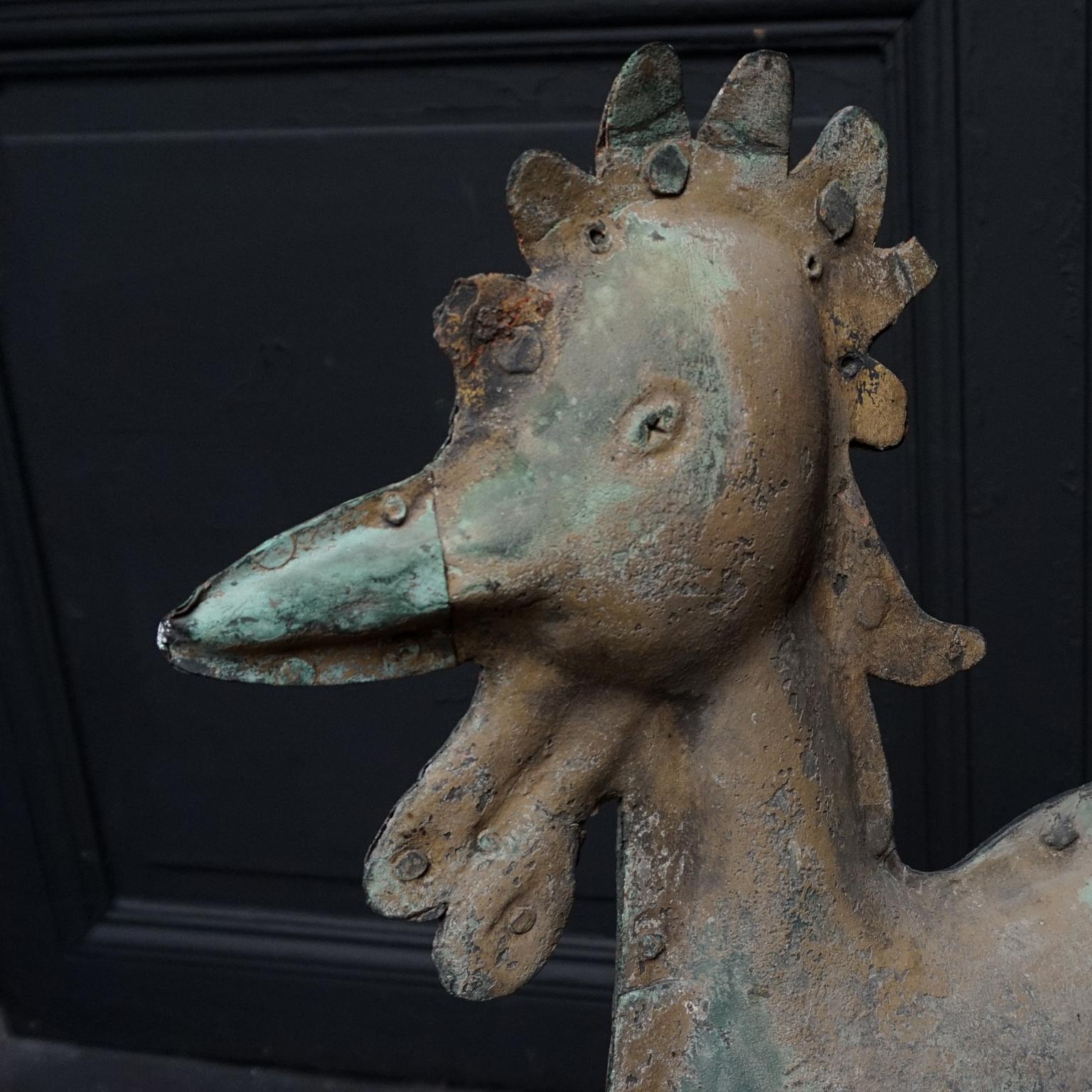 18th Century Copper and Brass Weathercock or Weathervane 2