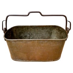 18th Century Copper and Forged Iron Big Bucket