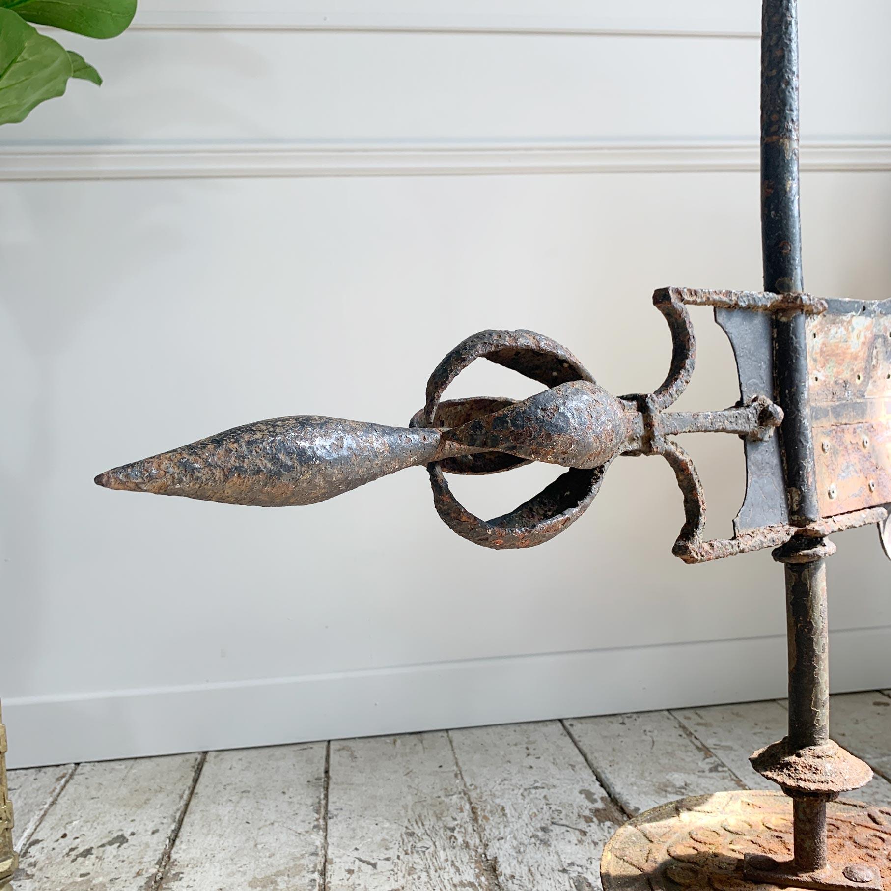 Late 18th Century 18th Century Copper and Iron Estate Made Weather Vane For Sale