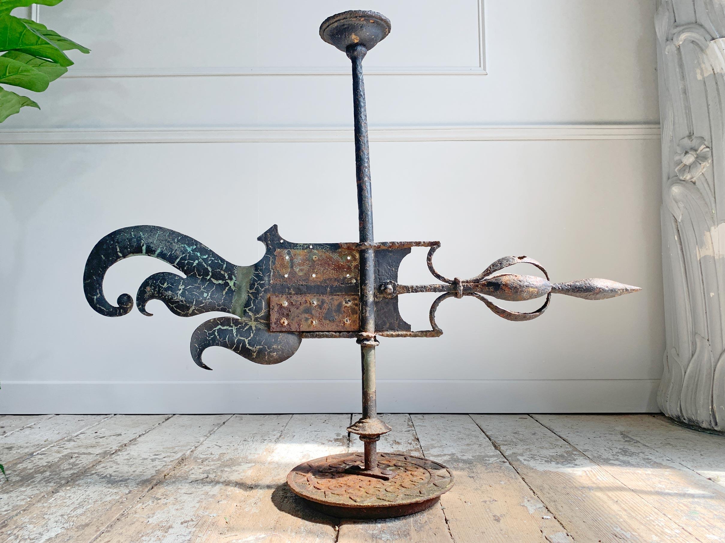 18th Century Copper and Iron Estate Made Weather Vane In Good Condition For Sale In Hastings, GB