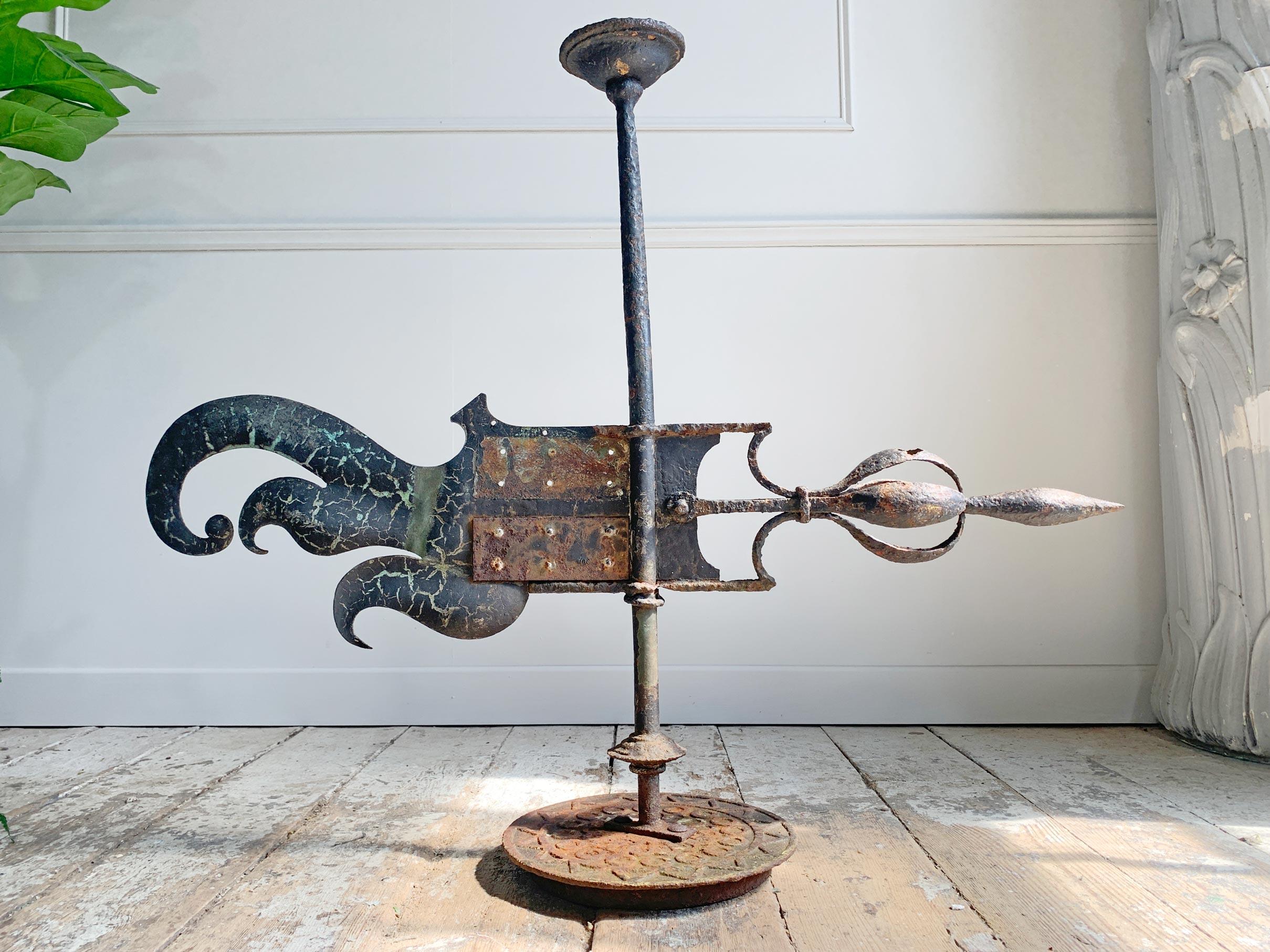 18th Century Copper and Iron Estate Made Weather Vane In Good Condition In Hastings, GB