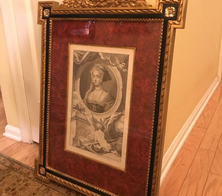 18th Century Copper Engraving in Giltwood Frame Published in 1746, Jane  Seymour For Sale at 1stDibs
