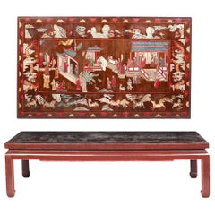 18th Century Coromandel  Coffee Table and a Mahogany Gueridon Table