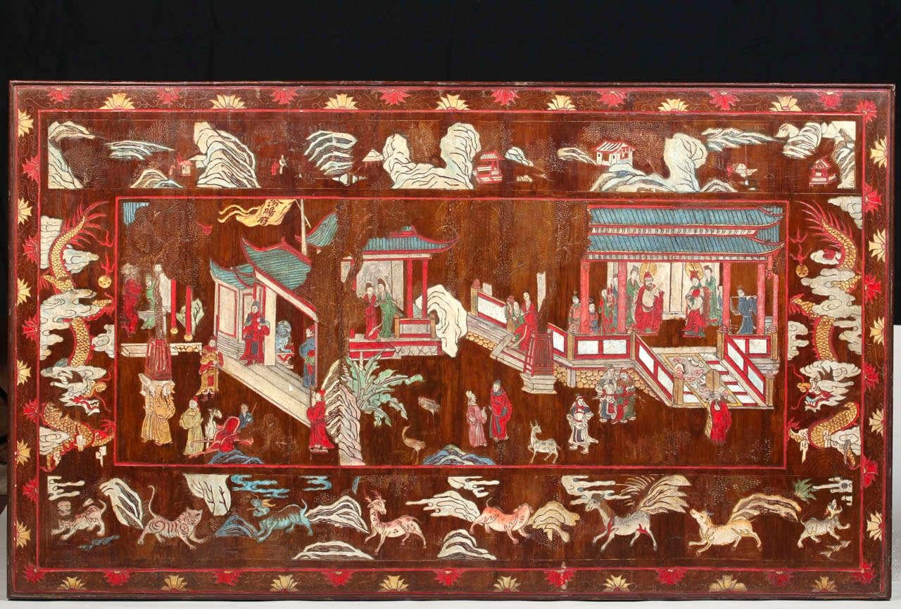 18th Century Coromandel Screen Large Chinese Coffee Table 7