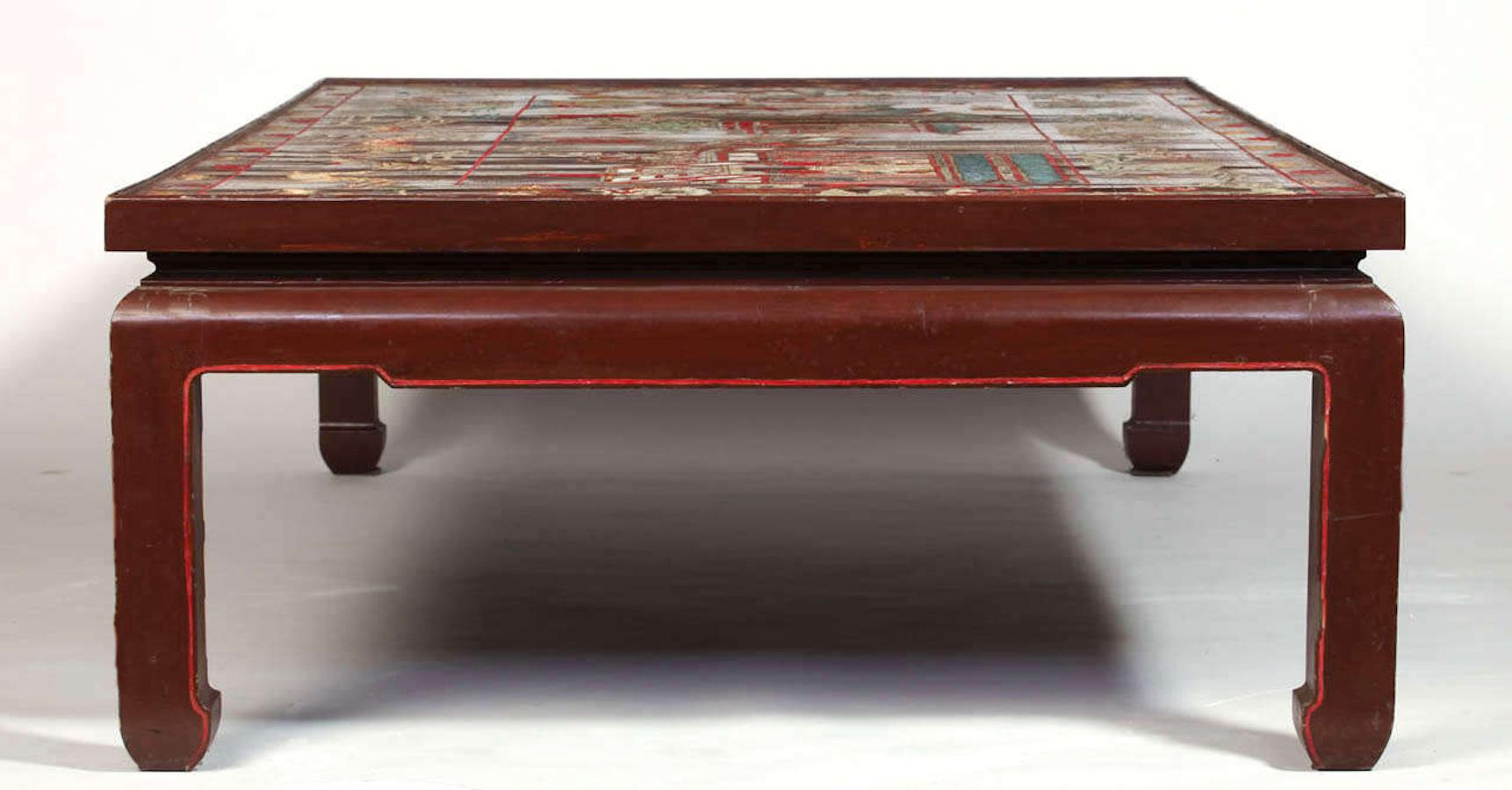 18th Century Coromandel Screen Large Chinese Coffee Table 8