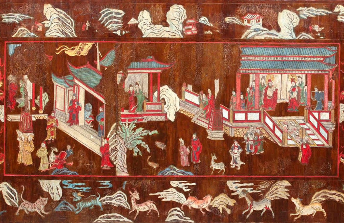 18th Century Coromandel Screen Large Chinese Coffee Table 10