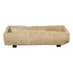 Antique 18th Century Cotswold Limestone Salting Trough With Drain