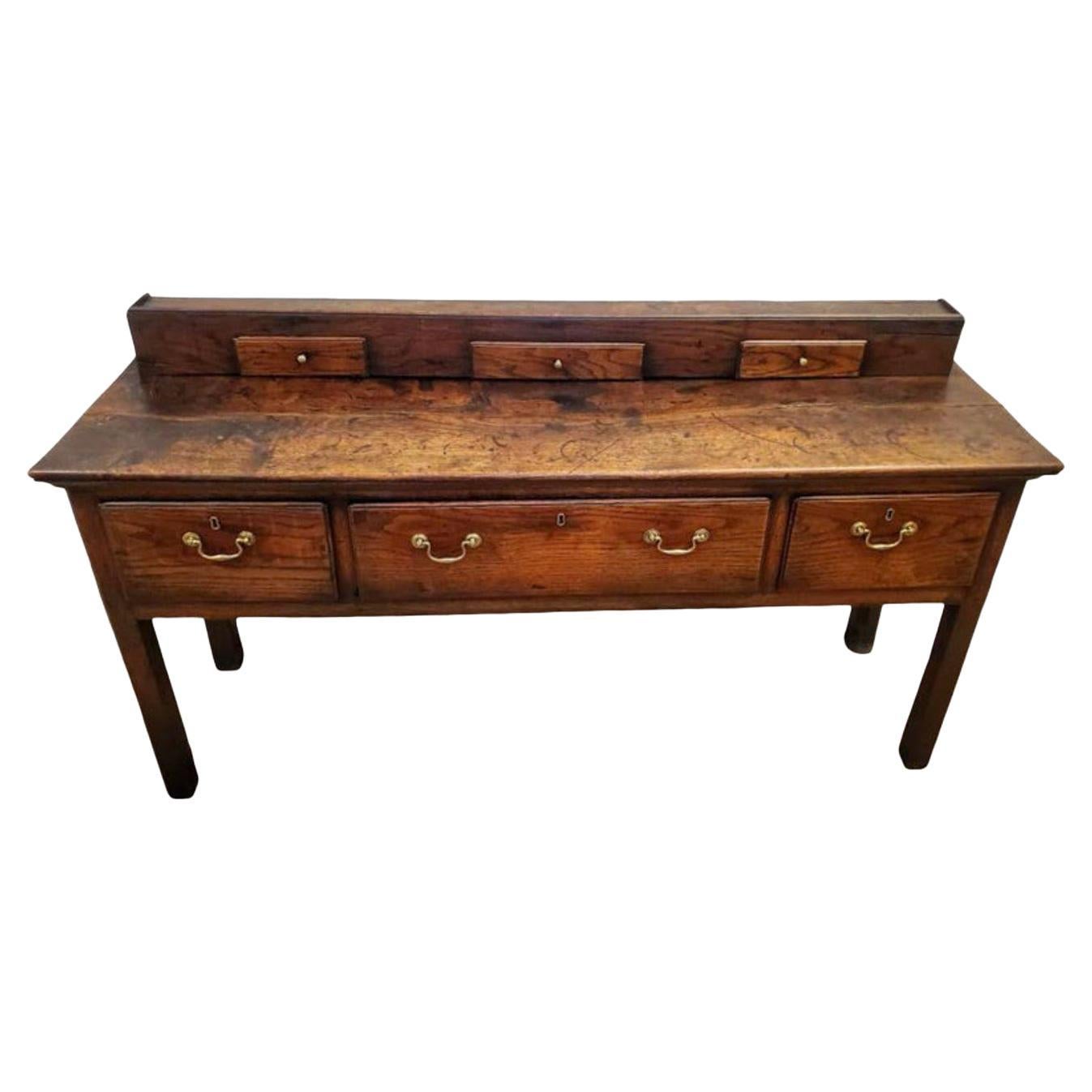 18th Century Country English Chestnut Welsh Long Work Table