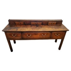 Antique 18th Century Country English Chestnut Welsh Long Work Table