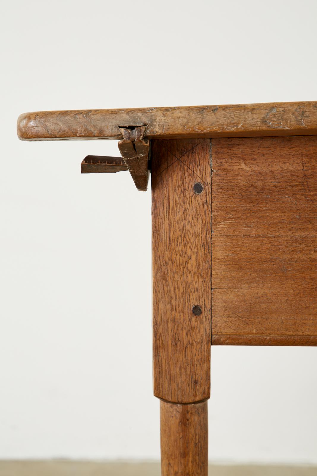 18th Century Country English Pine Farmhouse Work Table or Console 5