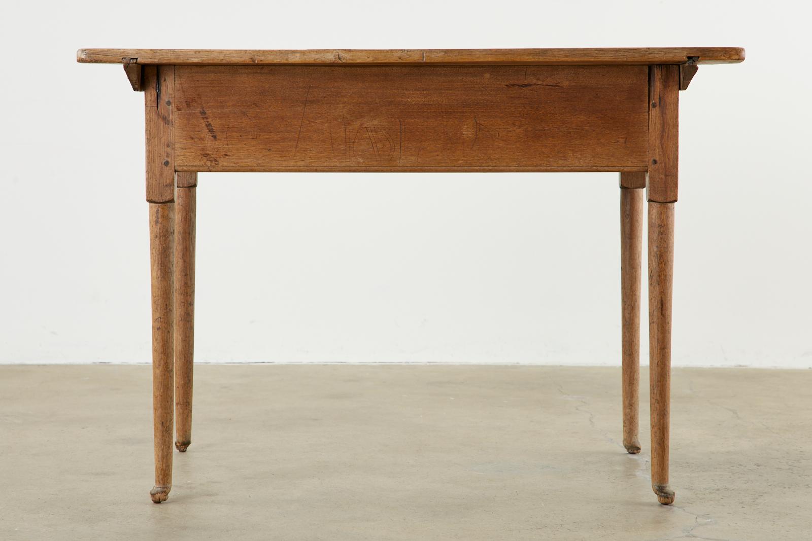 Hand-Crafted 18th Century Country English Pine Farmhouse Work Table or Console