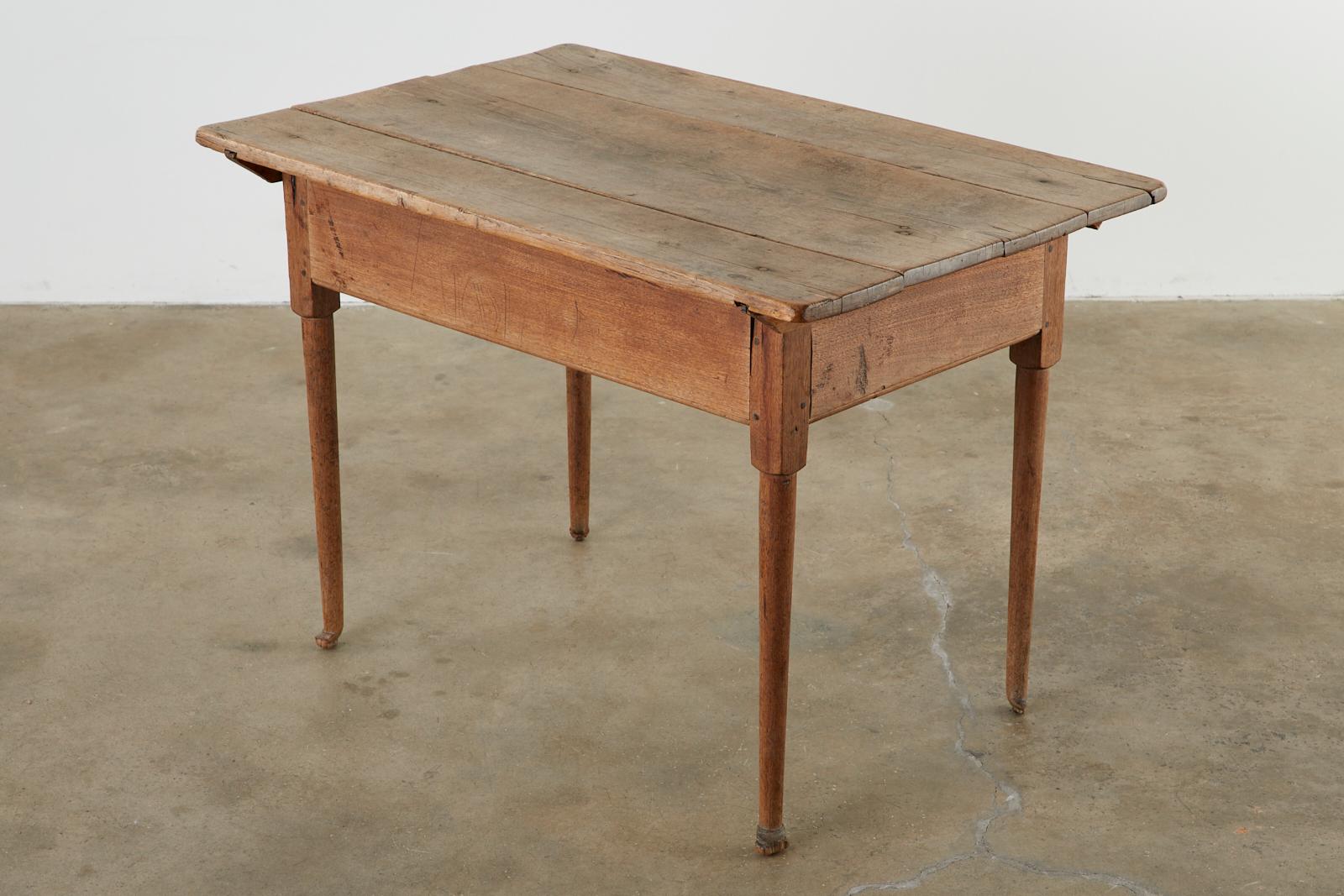 18th Century Country English Pine Farmhouse Work Table or Console In Distressed Condition In Rio Vista, CA