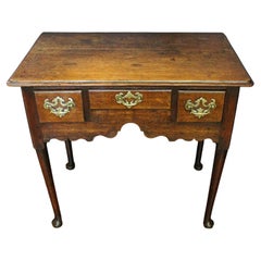 18th Century Country English Queen Anne Lowboy or Dressing Table