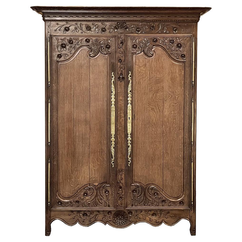 18th Century Country French Armoire from Normandie For Sale