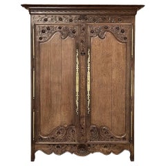 Vintage 18th Century Country French Armoire from Normandie