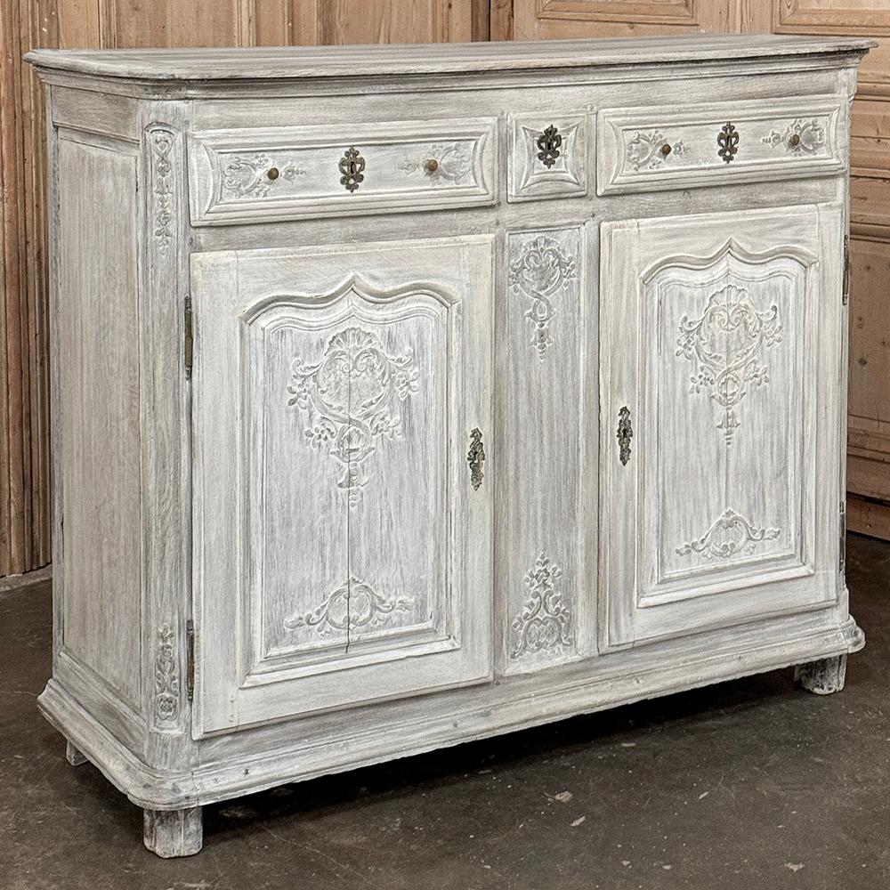 Luigi XIV 18th Century Country French Buffet ~ Cabinet in Stripped Oak in vendita