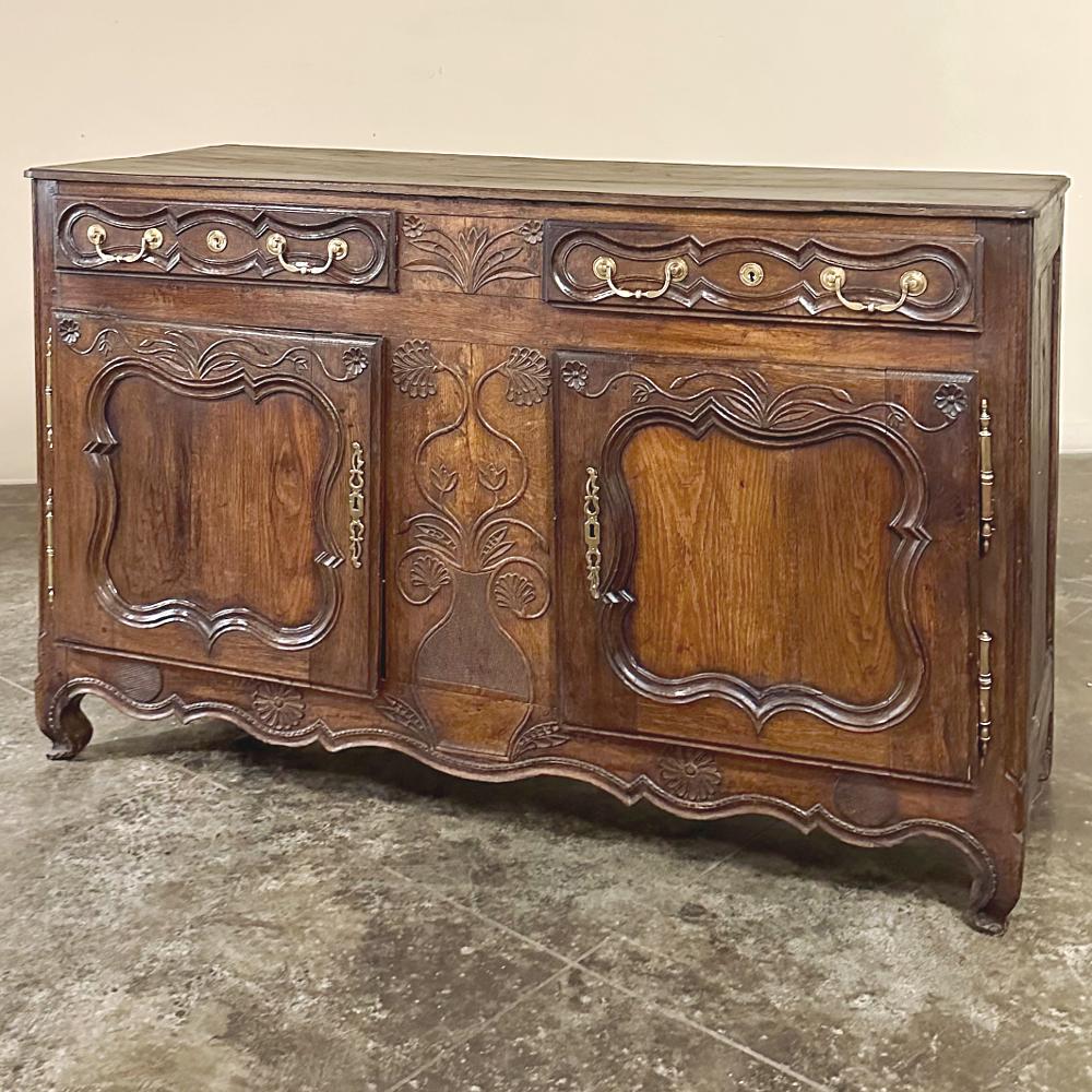 French Provincial 18th Century Country French Buffet from Lower Brittany For Sale