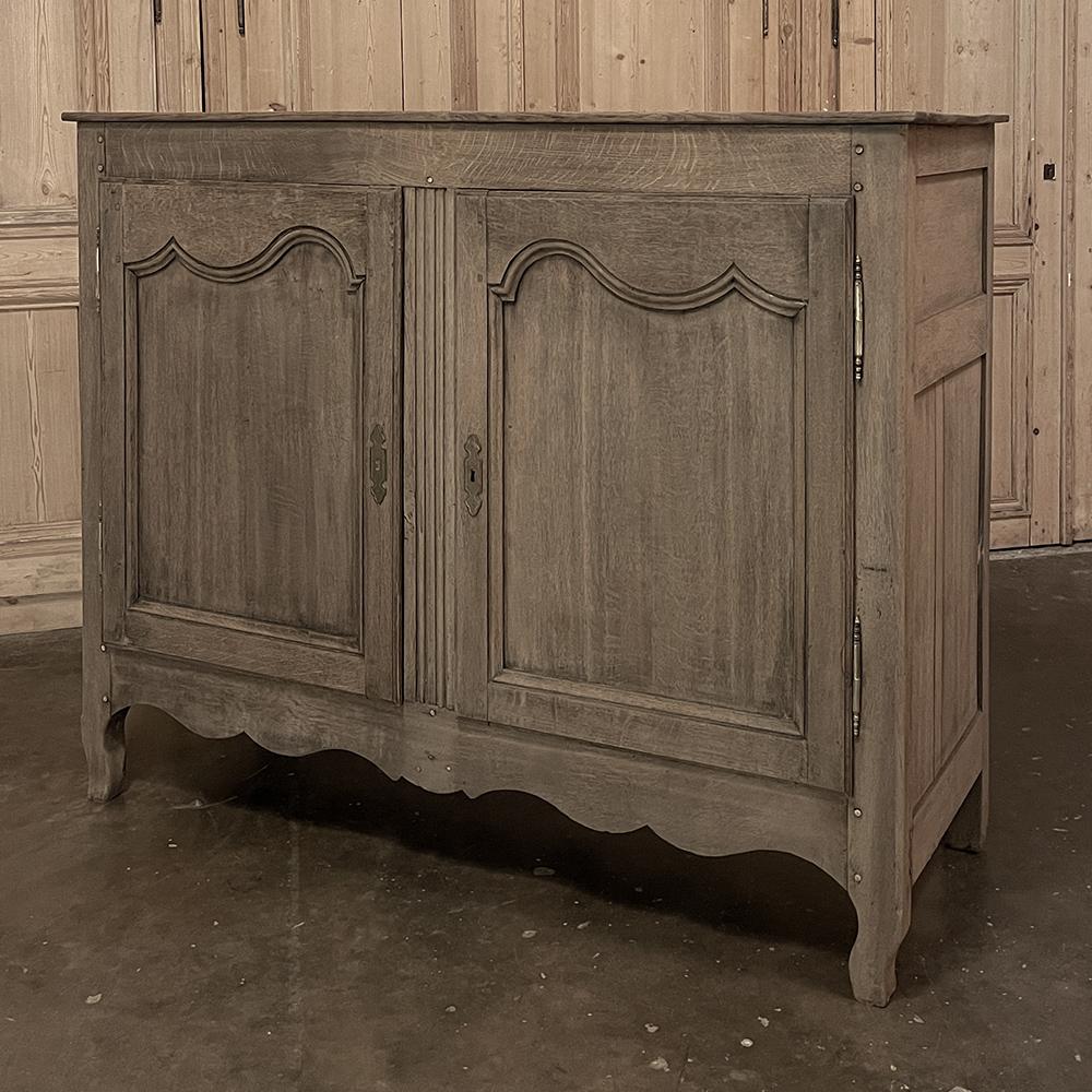 French Provincial 18th Century Country French Buffet in Stripped Oak For Sale