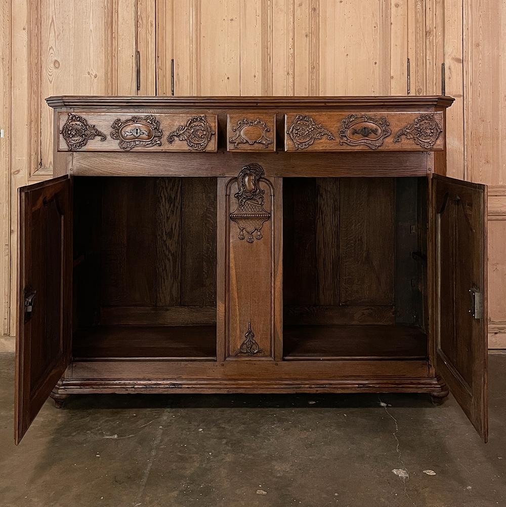 18th Century Country French Buffet with Mermaids For Sale 3