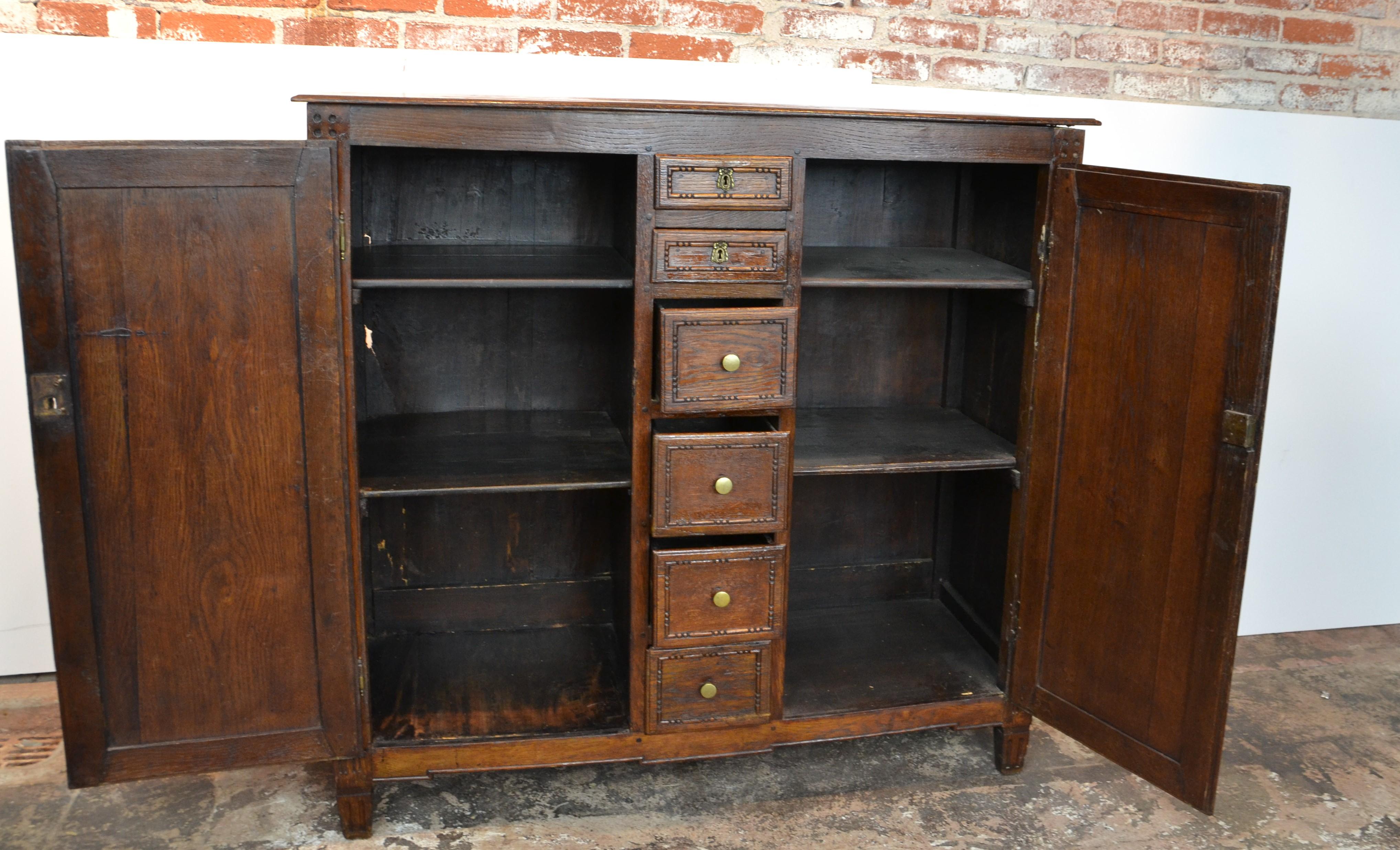 Oak 18th Century Country French Cabinet For Sale