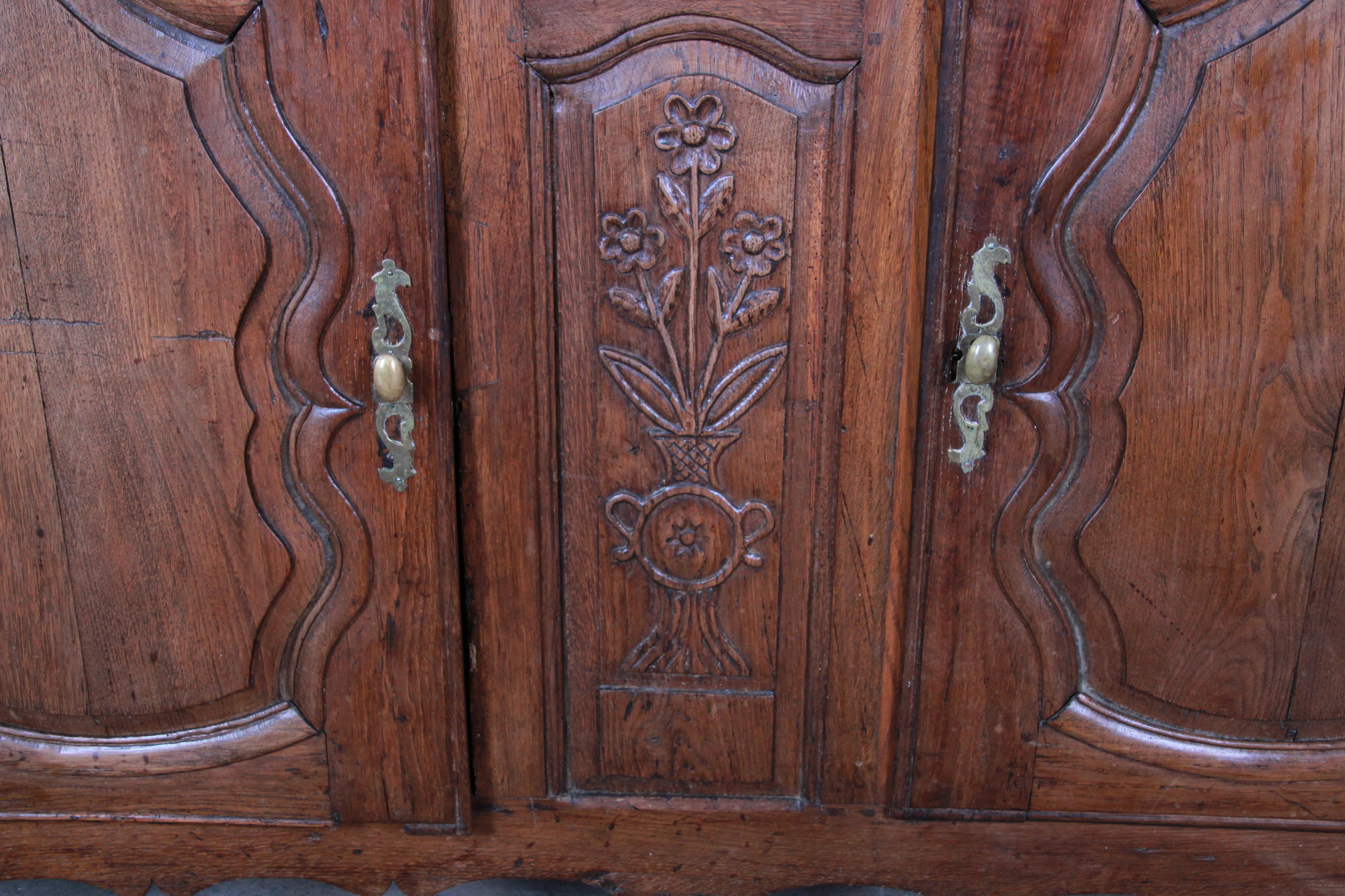 18th Century Country French Carved Walnut Long Sideboard 4