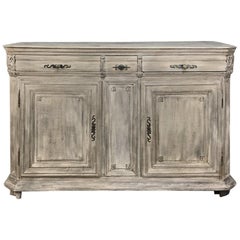 18th Century Country French Ceruse Whitewashed Buffet from Namur