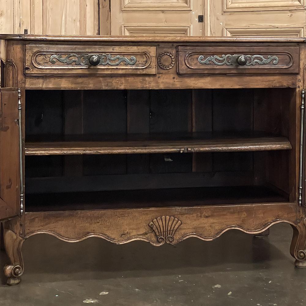 Steel 18th Century Country French Cherry Wood Buffet For Sale