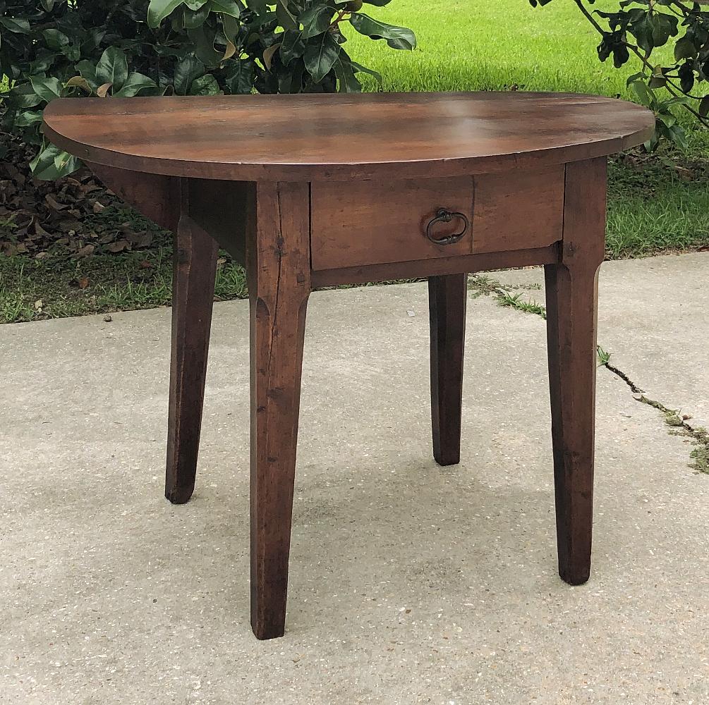 Hand-Crafted 18th Century Country French Drop Leaf Game Table ~ Console For Sale