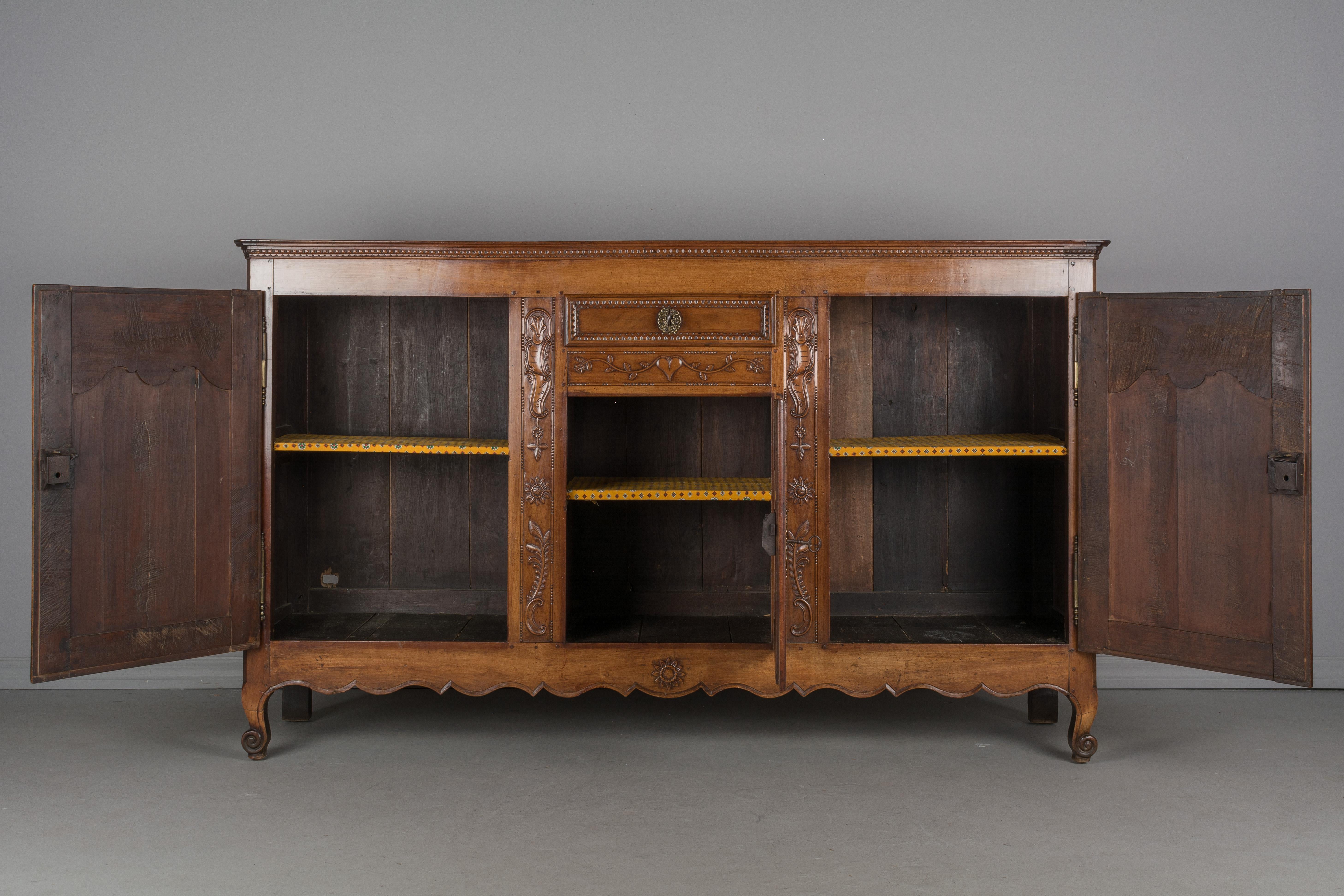 French Provincial 18th Century Country French Enfilade or Sideboard