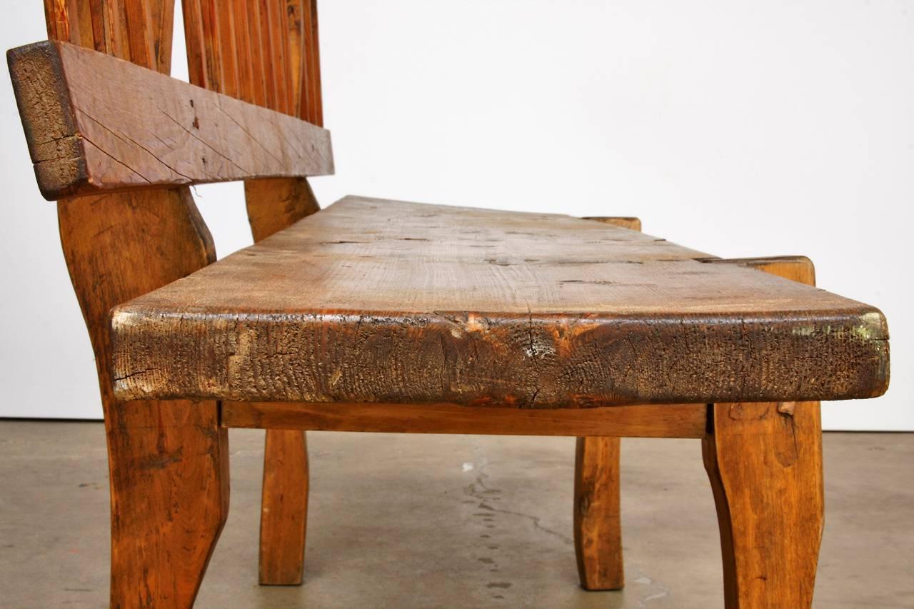 18th Century Country French Farmhouse Pine Bench 4