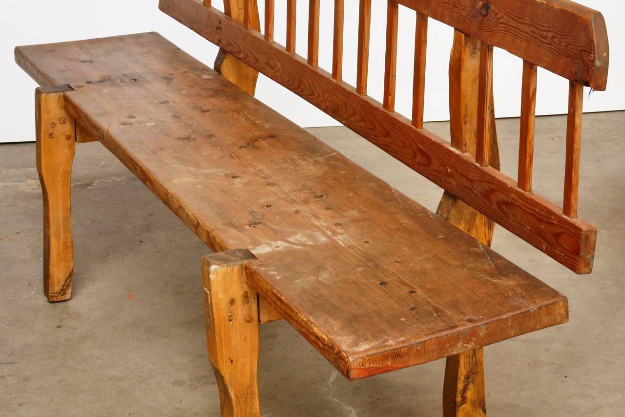 18th Century and Earlier 18th Century Country French Farmhouse Pine Bench