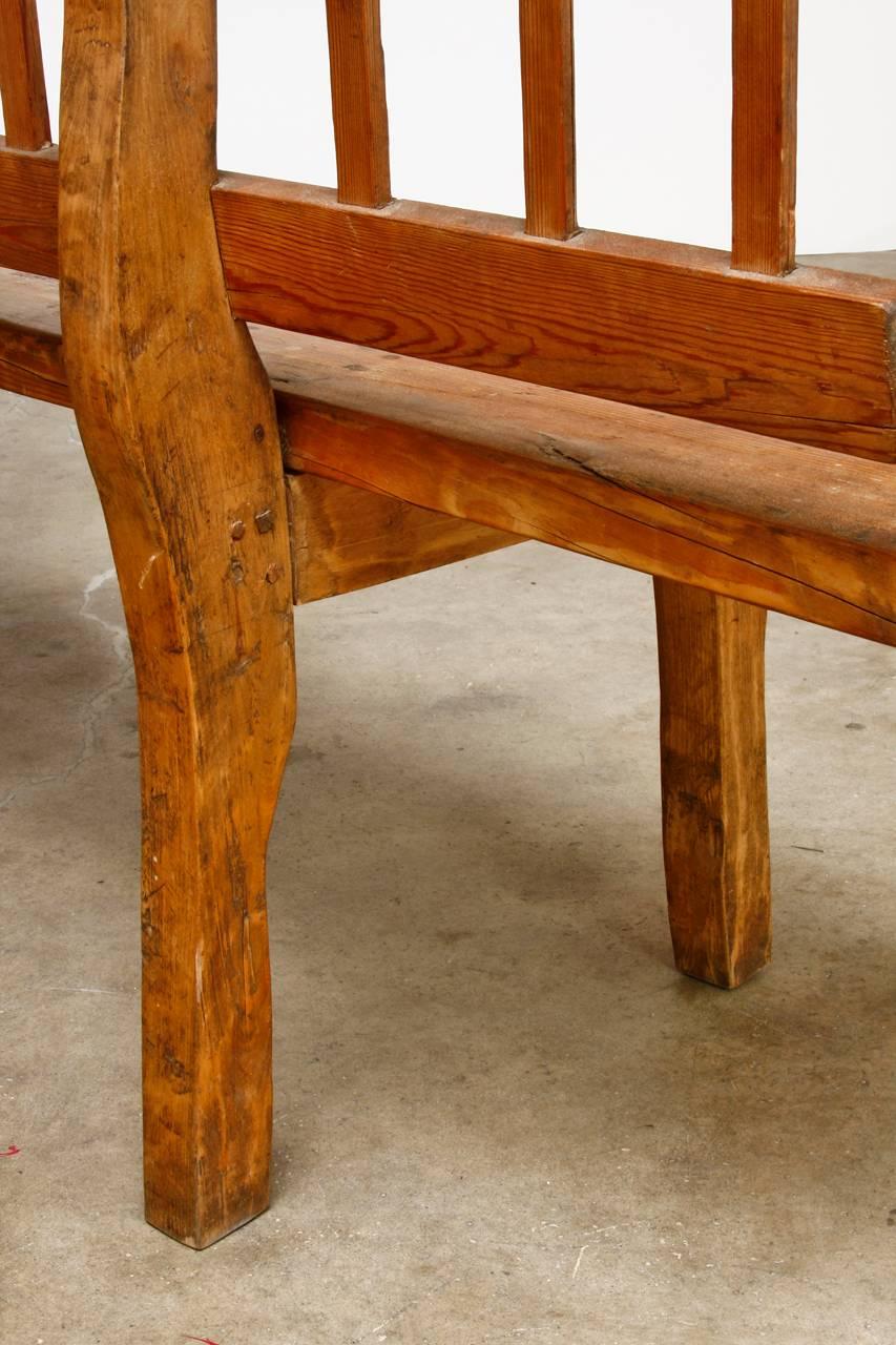 18th Century Country French Farmhouse Pine Bench 1