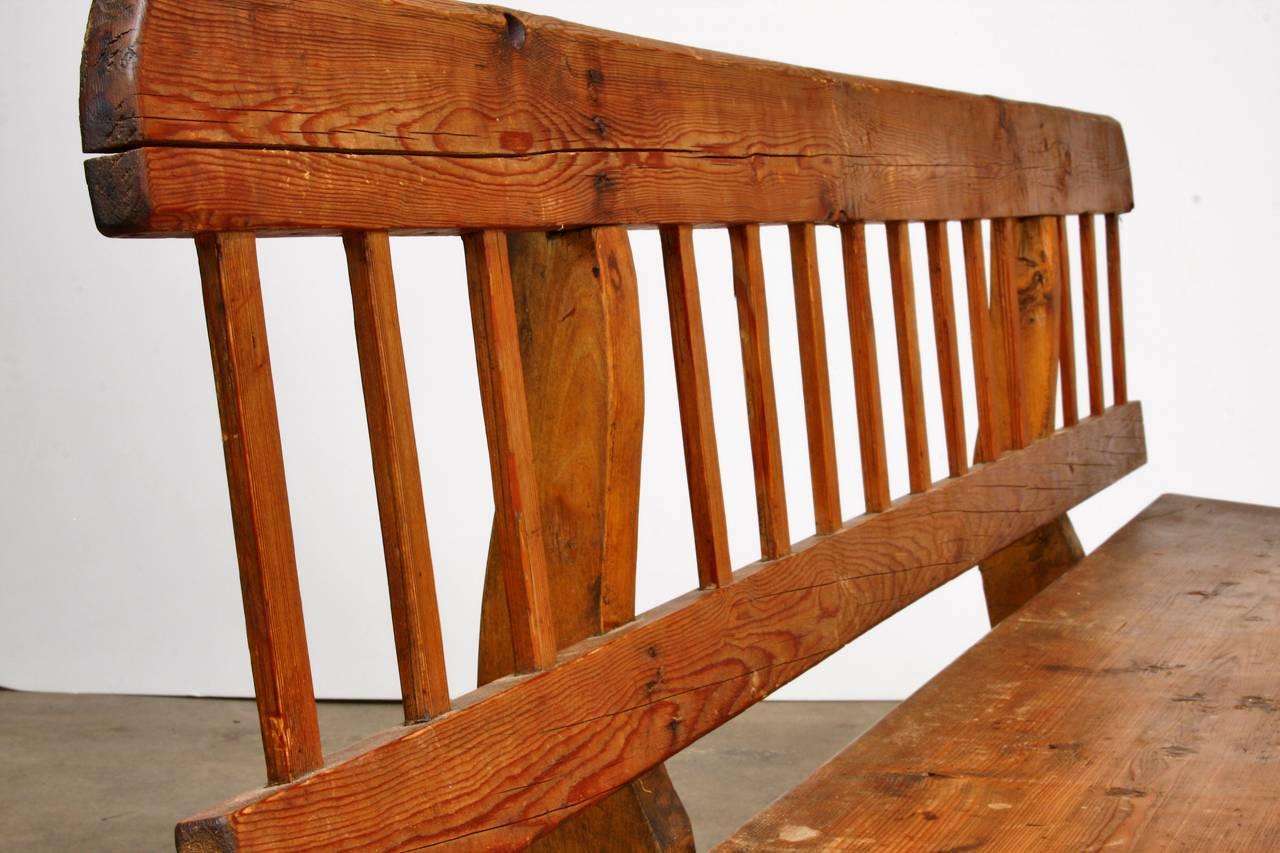 18th Century Country French Farmhouse Pine Bench 3
