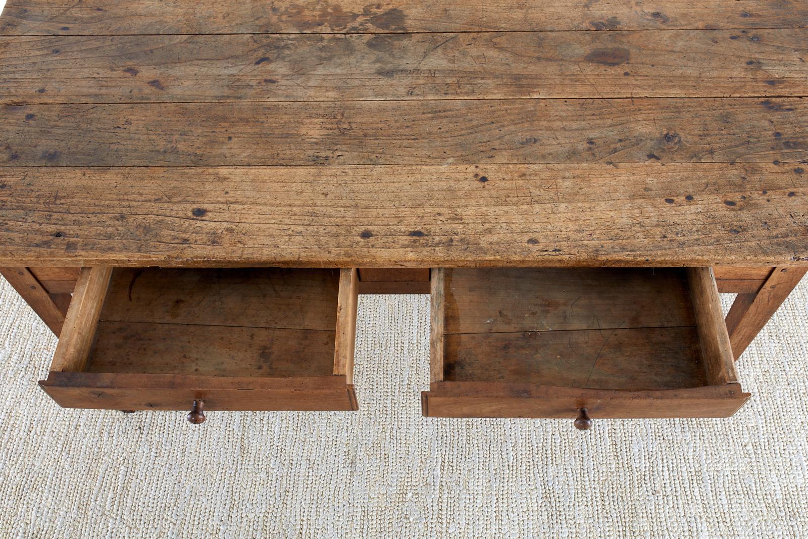 Oak 18th Century Country French Farmhouse Work Table or Desk