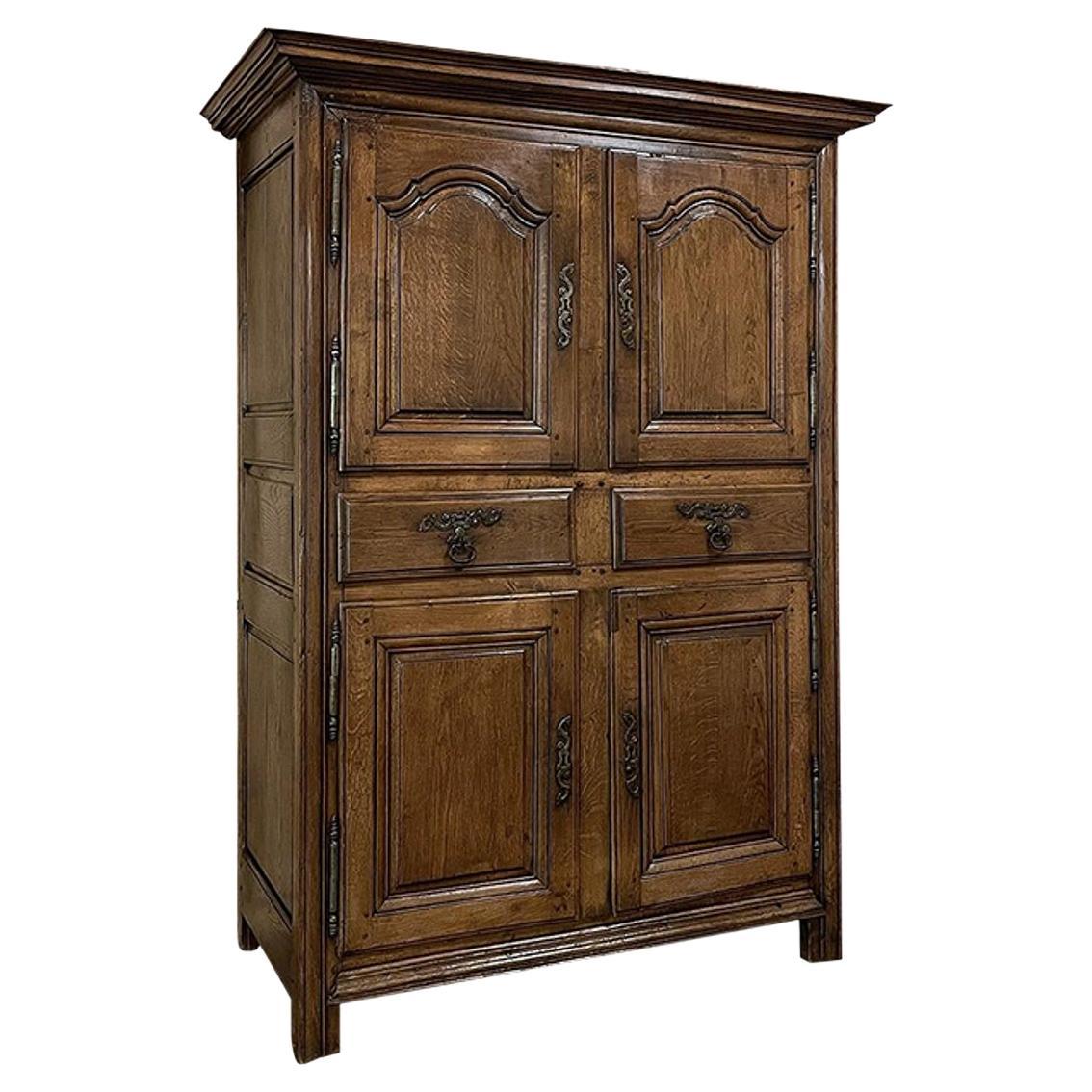 18th Century Country French Four Door Wardrobe