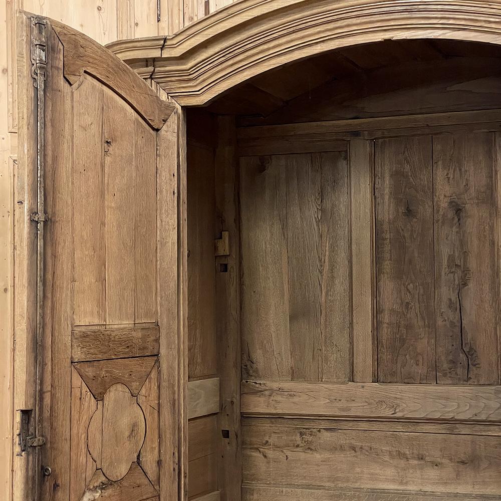 18th Century Country French Louis XIII Armoire in Stripped Oak 5