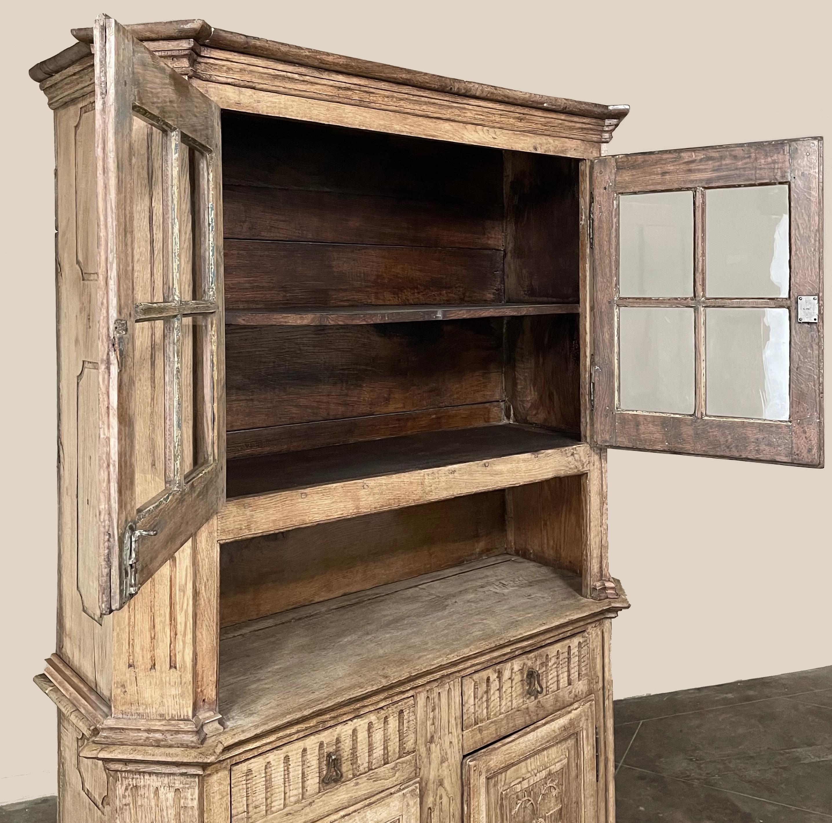 18th Century Country French Louis XVI China Buffet, Bookcase For Sale 2