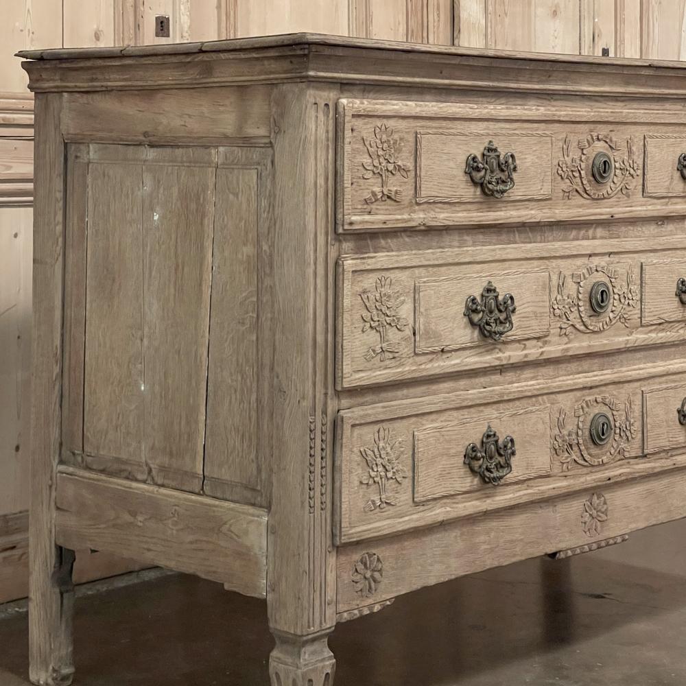 18th Century Country French Louis XVI Neoclassical Commode in Stripped Oak For Sale 6
