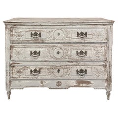 18th Century Country French Louis XVI Neoclassical Painted Commode, circa 1770