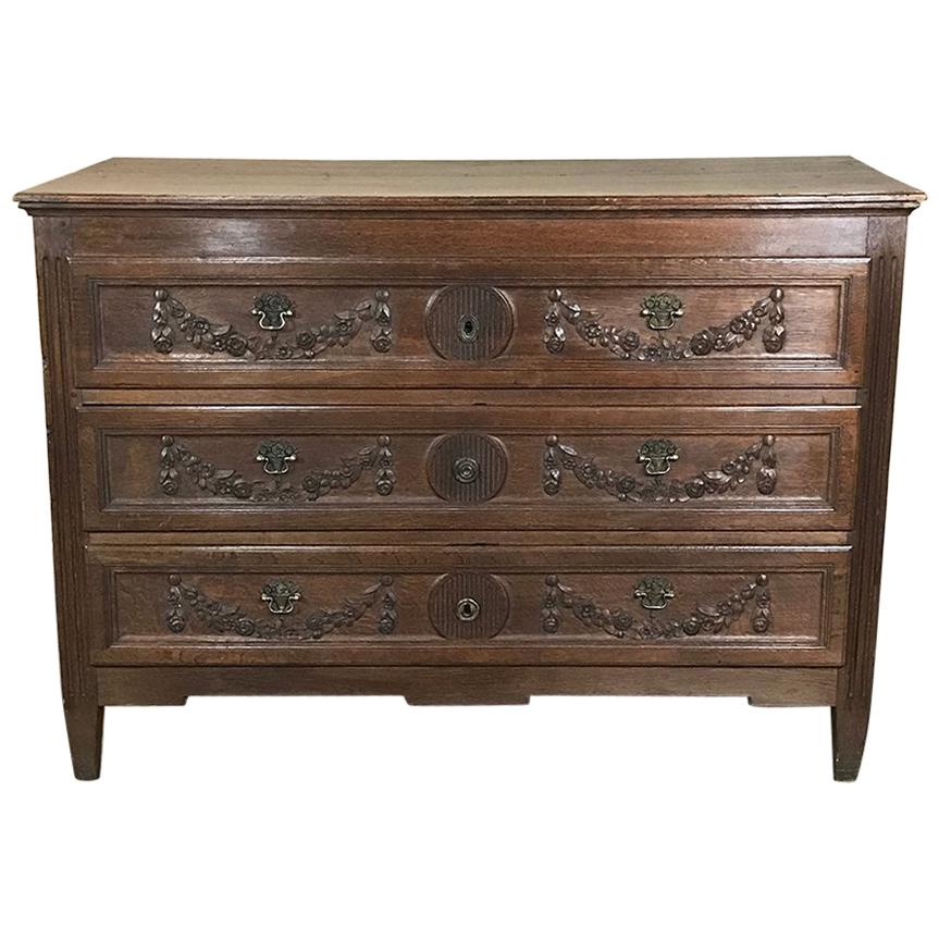 18th Century Country French Louis XVI Oak Commode