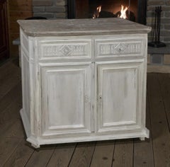 18th Century Country French Louis XVI Painted Buffet