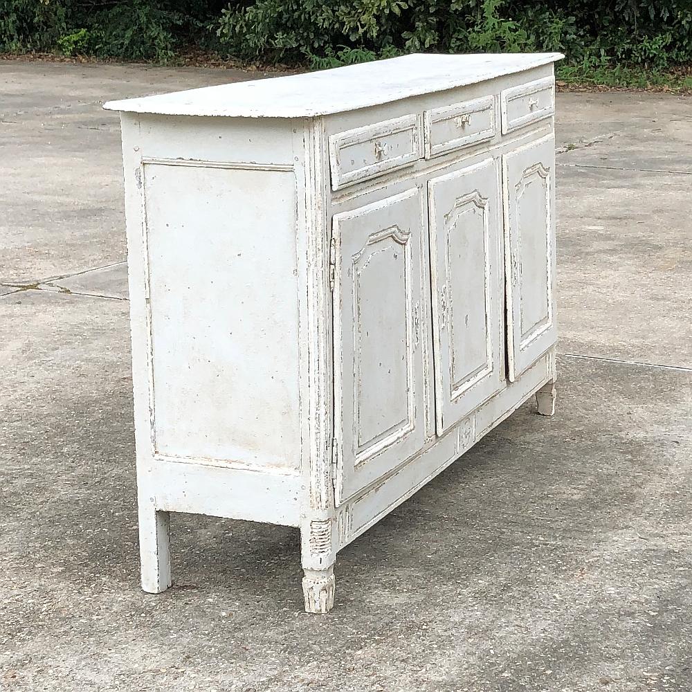 French Provincial 18th Century Country French Louis XVI Painted Buffet For Sale