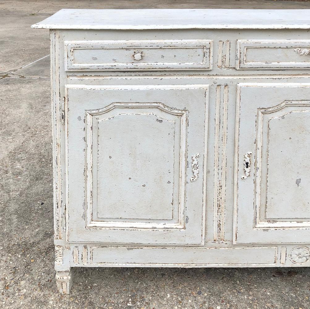 18th Century Country French Louis XVI Painted Buffet In Good Condition For Sale In Dallas, TX