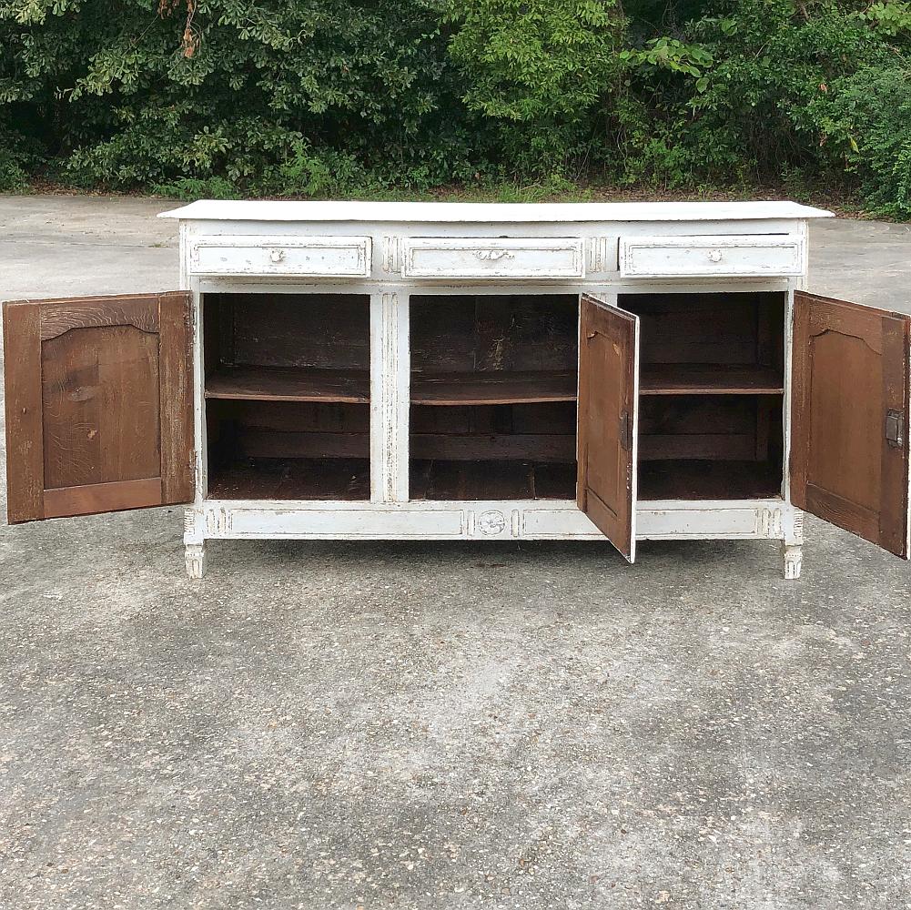 18th Century Country French Louis XVI Painted Buffet For Sale 2