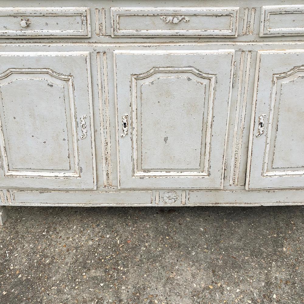 18th Century Country French Louis XVI Painted Buffet For Sale 3